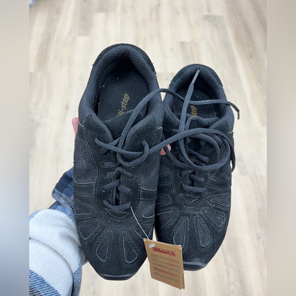 Black Suede Athletic Shoes